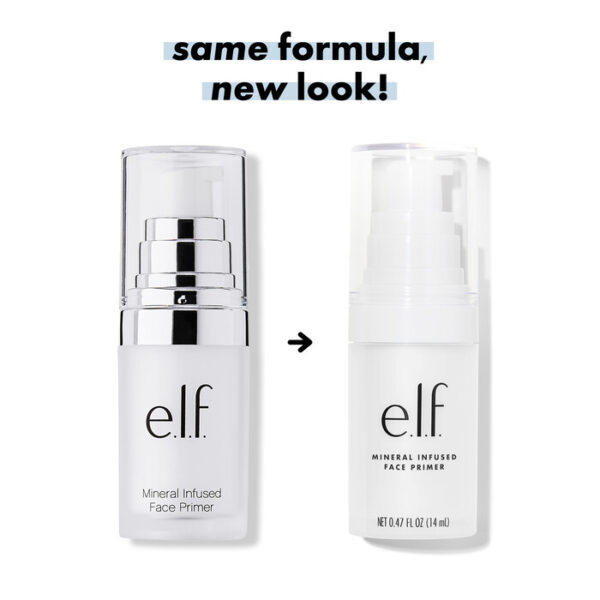 FacePrimer PackagingUpdate PDP Mineral Infused Small Clear E.L.F HALO GLOW 3 LIGHT MEDIUM CLAIR