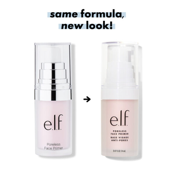 FacePrimer PackagingUpdate PDP Poreless Small Clear E.L.F HALO GLOW 3 LIGHT MEDIUM CLAIR