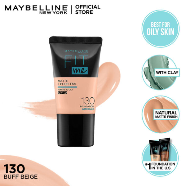 Maybelline FitMeLiquidFoundationMatte PorelessMiniTube 130BuffBeige MAYBELLINE SUPER STAY LIP COLOR 10 RED HOT 42ML